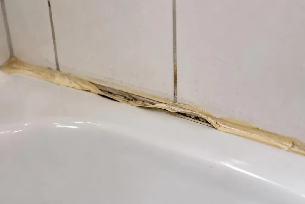 Kitbedrijf Landsmeer – loslatende kit naast het bad